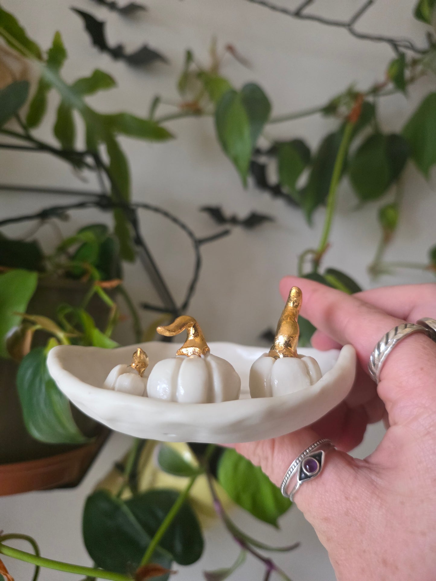 **Discounted/Seconds piece** Pumpkin patch incense burner #2
