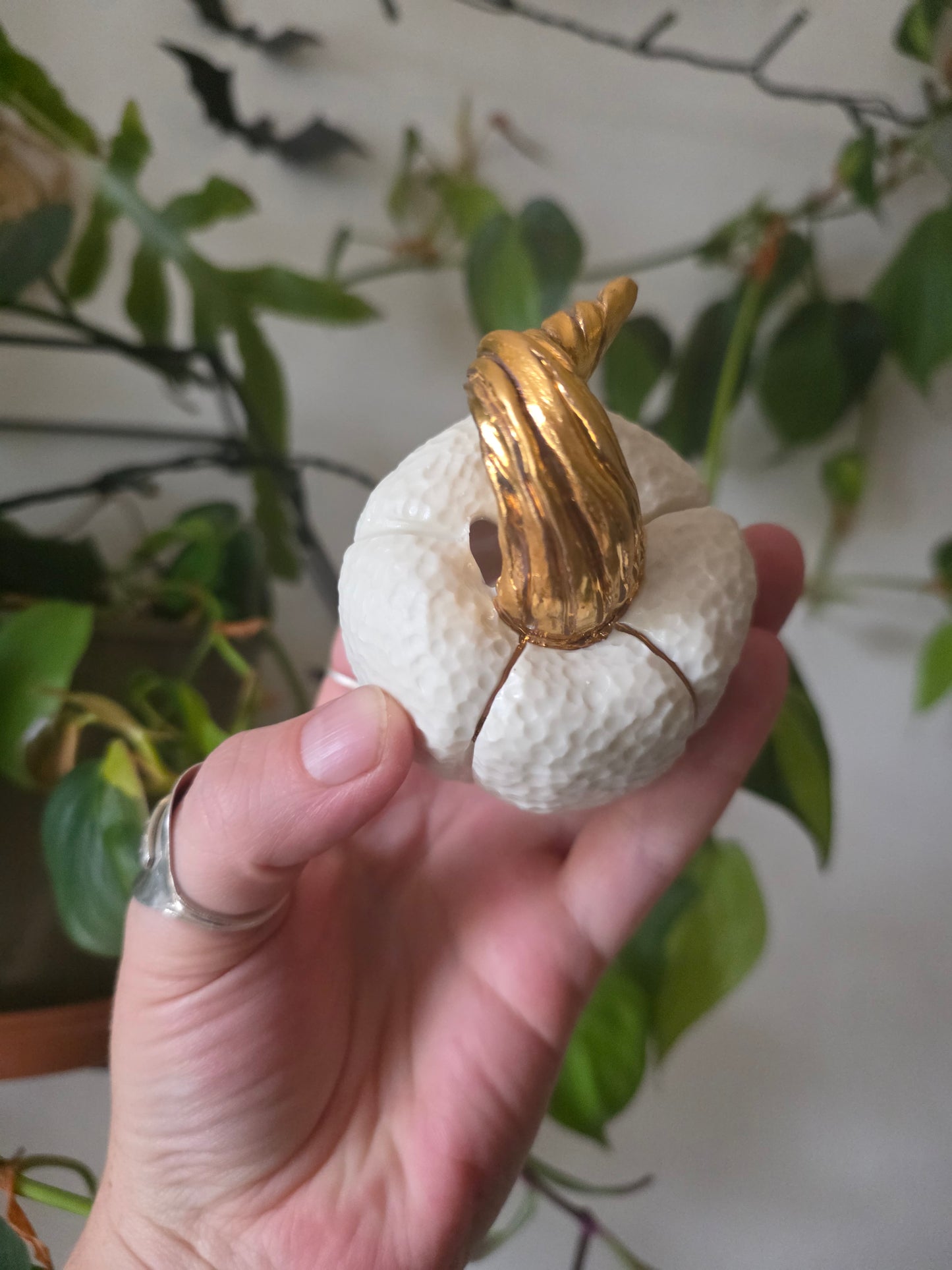 **Discounted/Seconds piece** Pumpkin patch incense burner #2