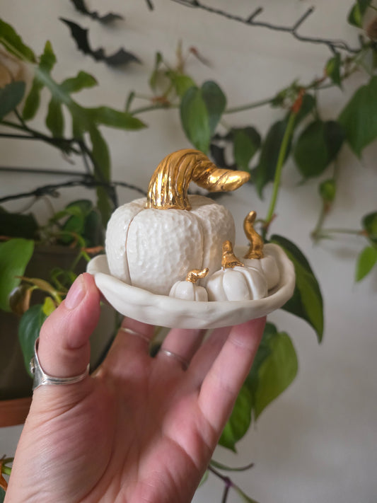 **Discounted/Seconds piece** Pumpkin patch incense burner #2