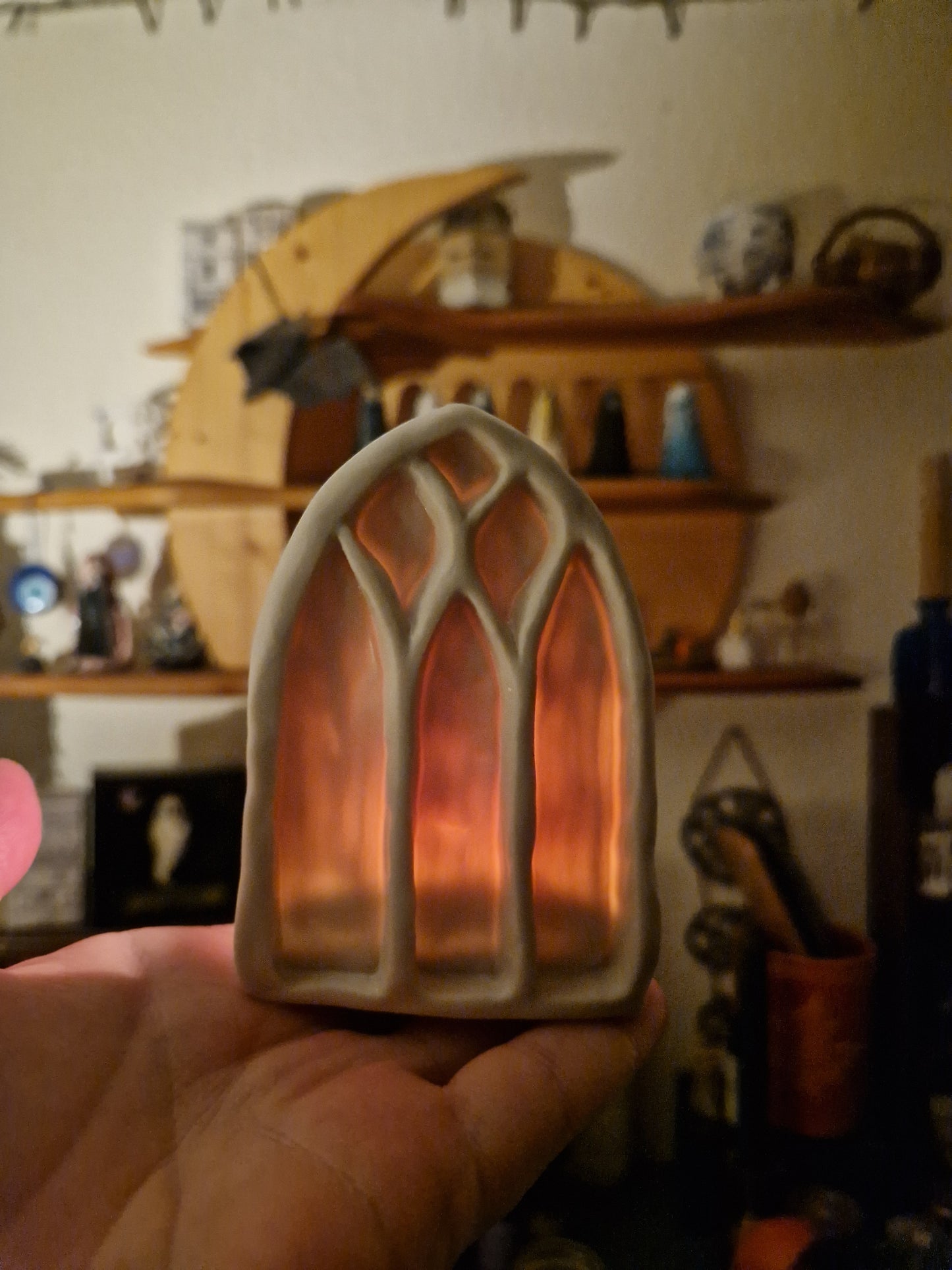 Church window tealight holder