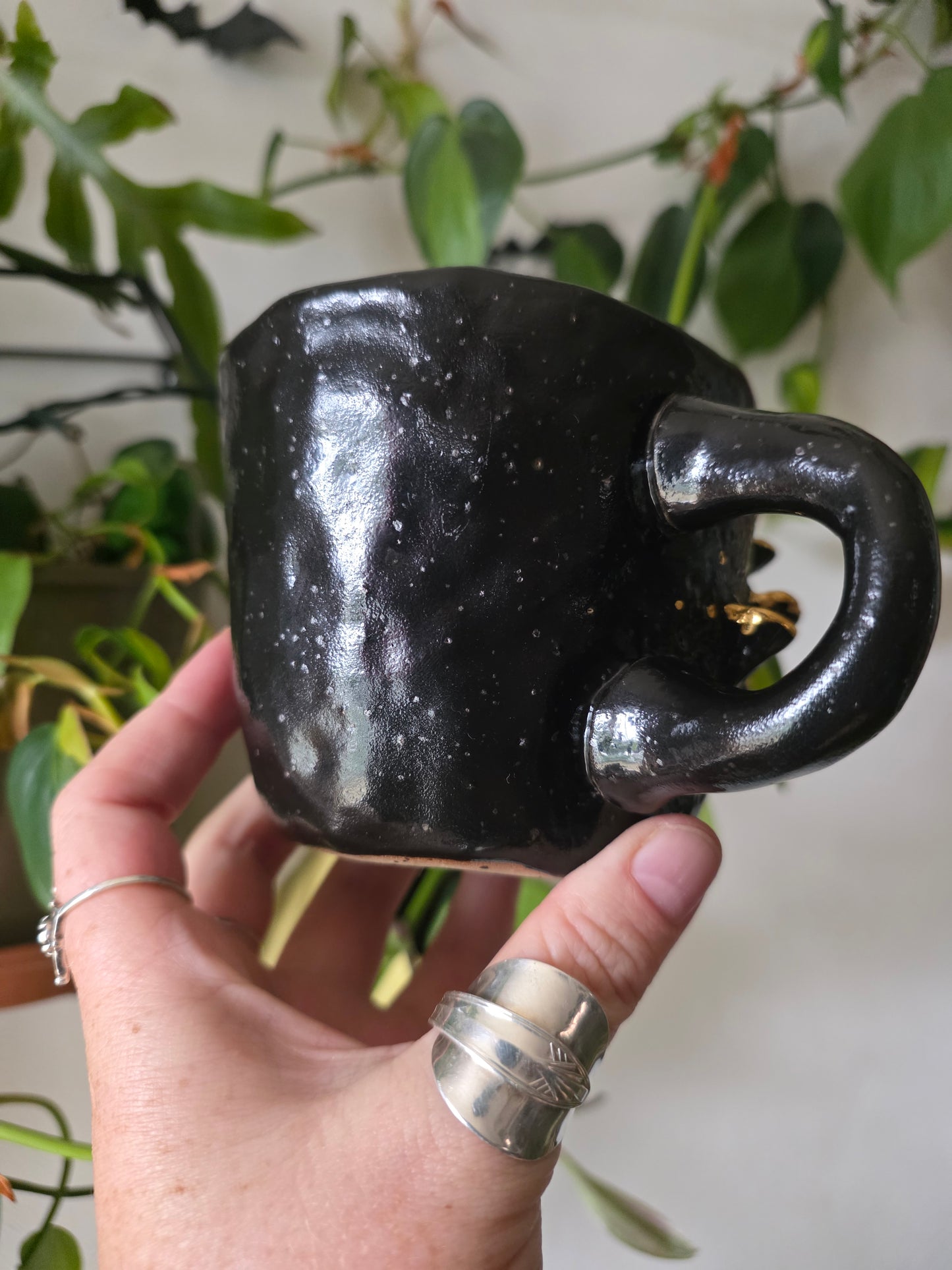 13oz Bracket Fungus Mug - Black glaze