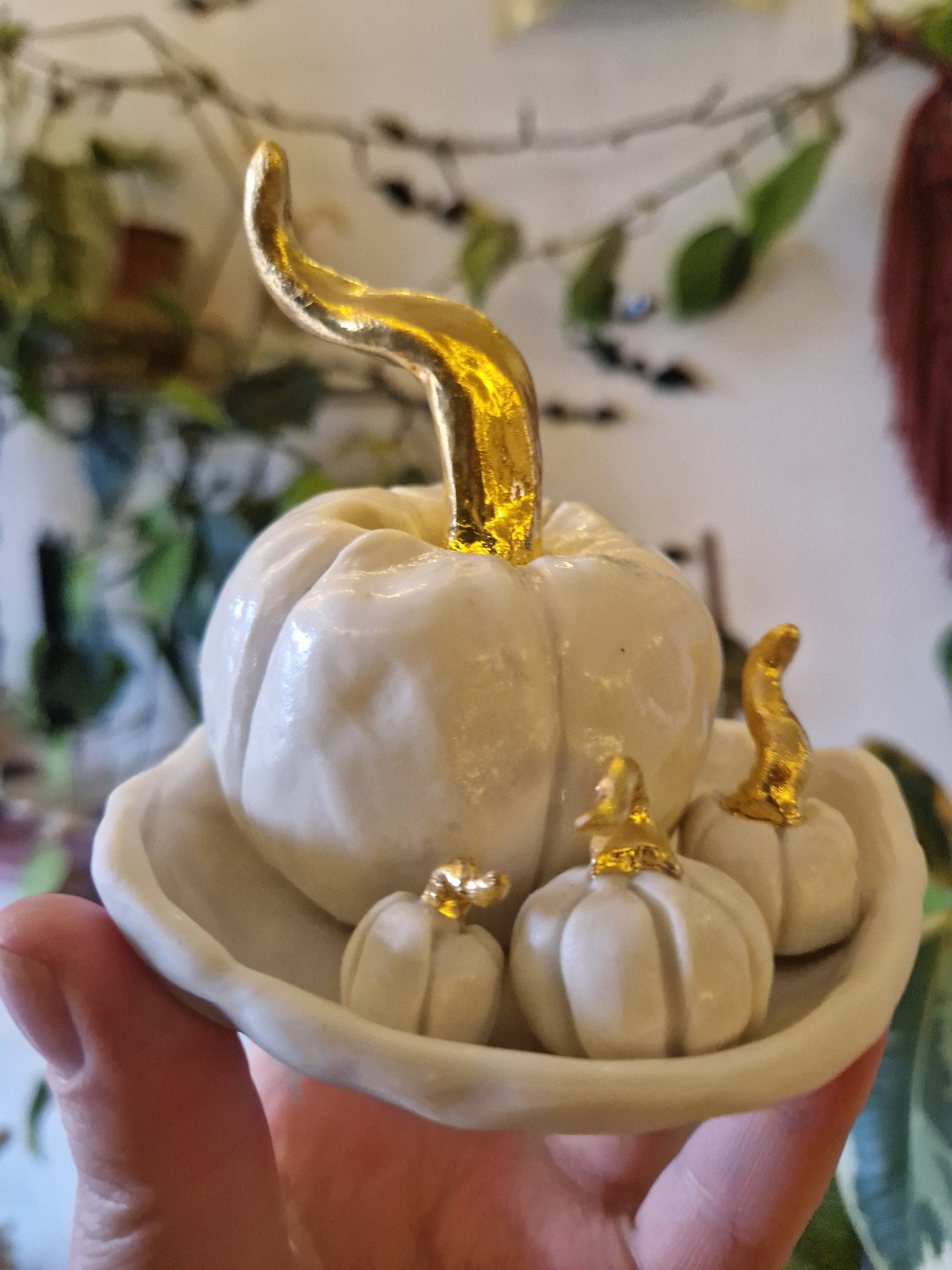 **Discounted/Seonds Piece** Please read description. Pumpkin patch incense burner #1