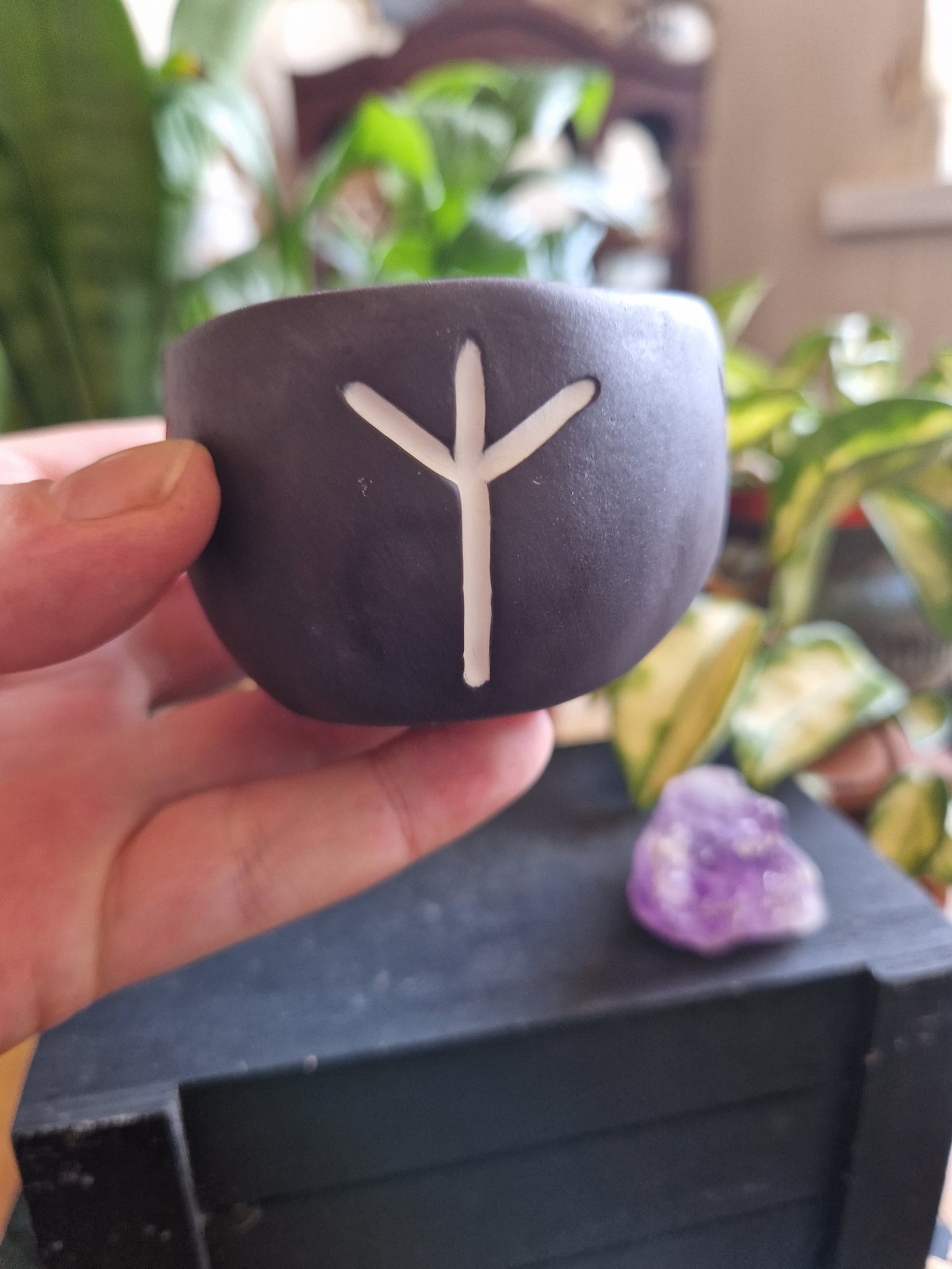 Mini Rune Trinket Pot // Algiz