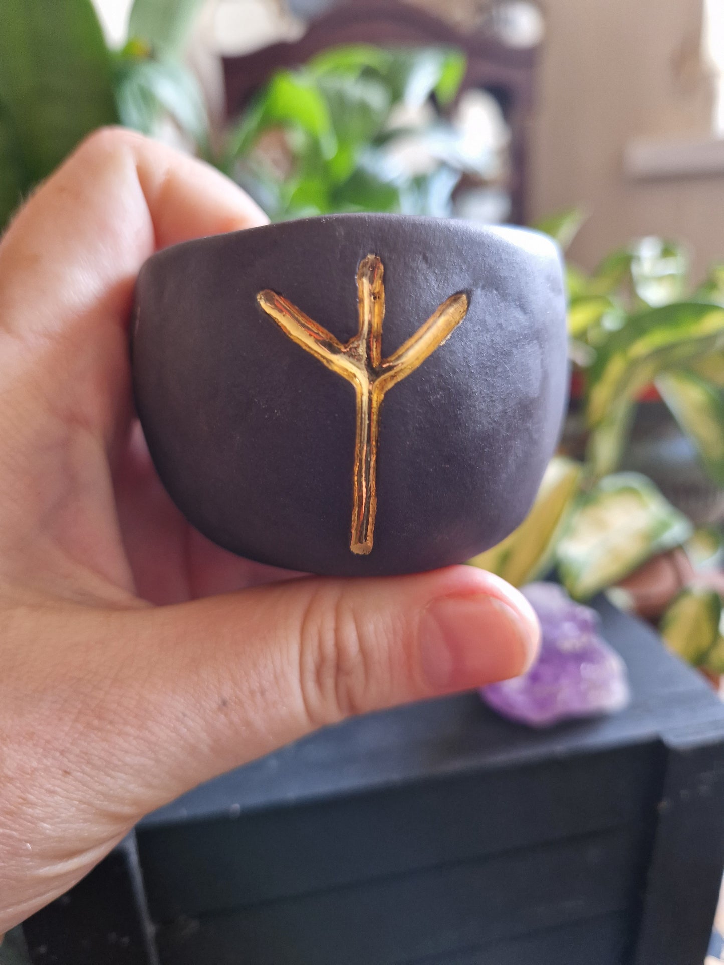 Mini Rune Trinket Pot // Algiz