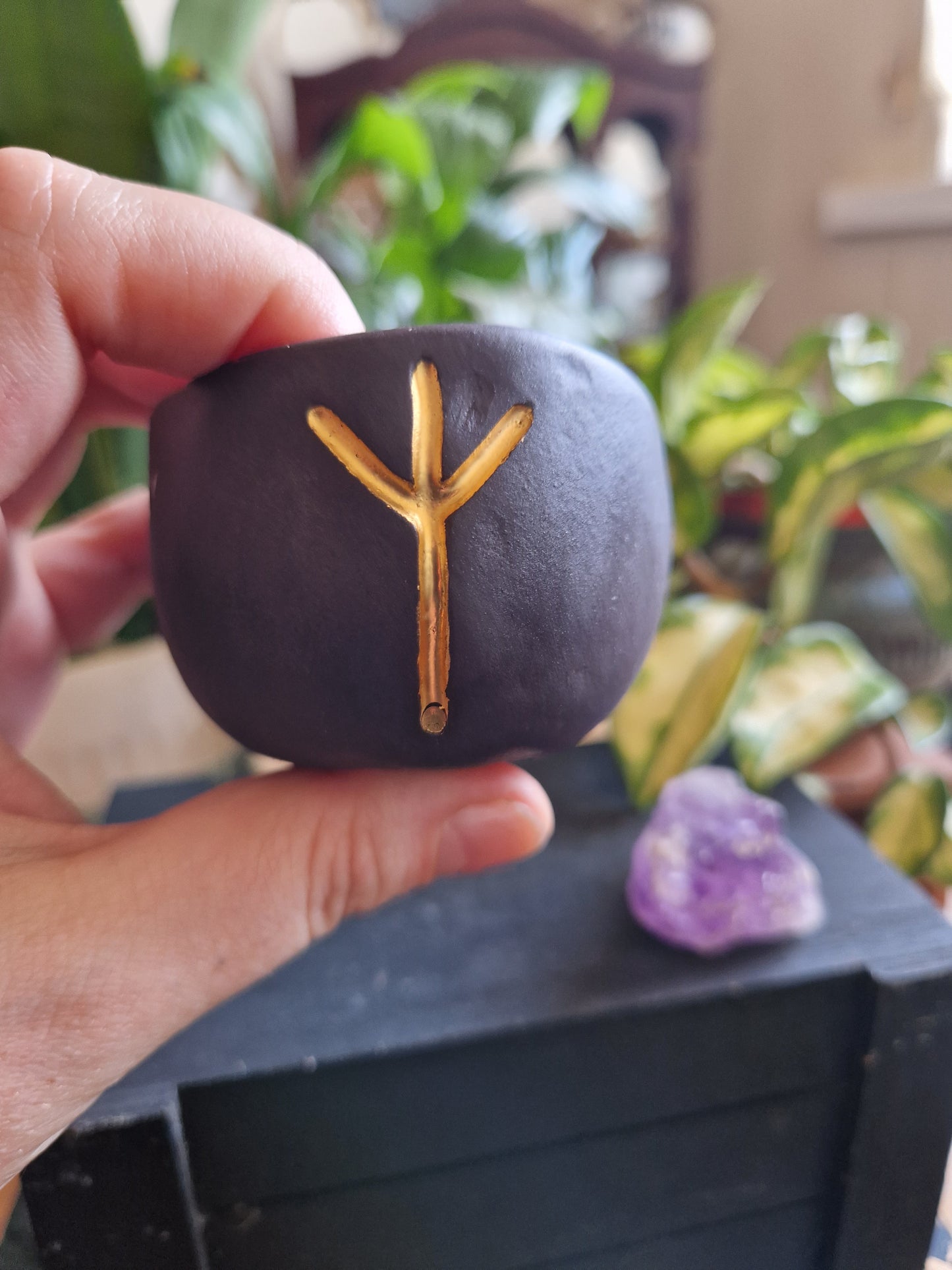 Mini Rune Trinket Pot // Algiz